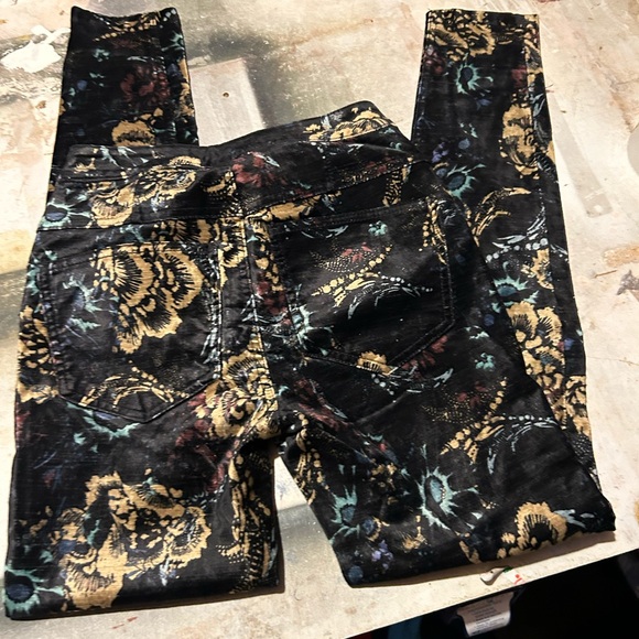 Free people velvet graphic pants size zero - Picture 8 of 9